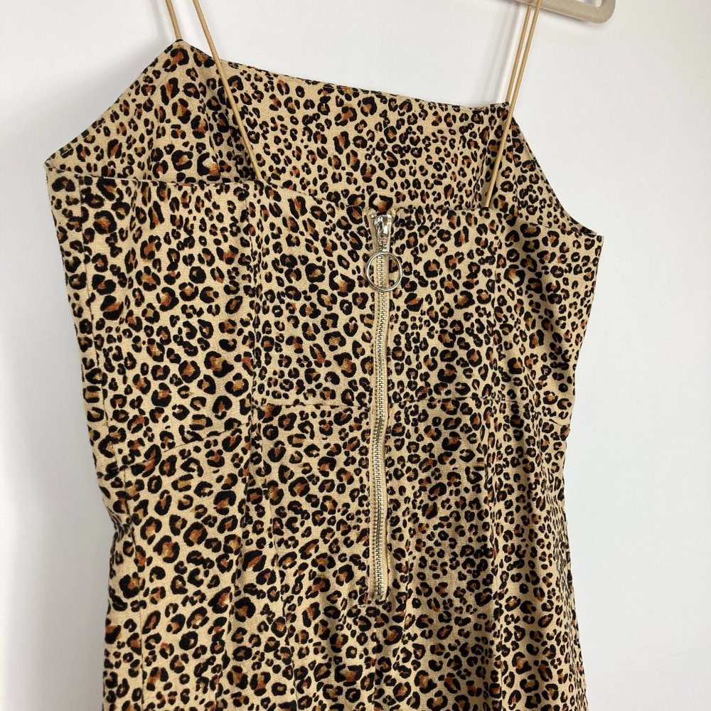 Kendall & Kylie Pacsun Linen Blend Leopard Bodycon - Picture 5 of 9